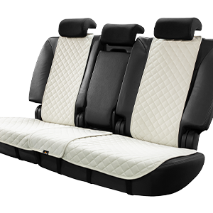 POKROWCE NA TYLNE SIEDZENIA W KOLORZE KOŚCI SŁONIOWEJ