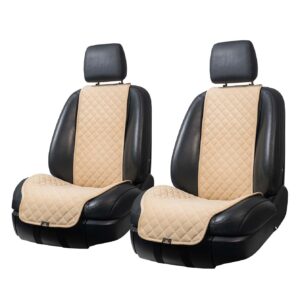 SZEROKIE KREMOWE POKROWCE NA PRZEDNIE SIEDZENIA