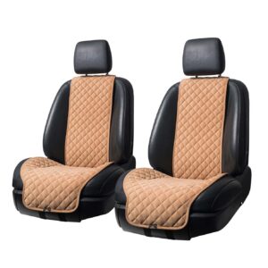 SZEROKIE POKROWCE NA PRZEDNIE SIEDZENIA W KOLORZE CAMEL