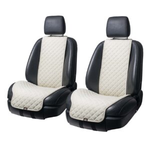 SZEROKIE POKROWCE NA PRZEDNIE SIEDZENIA W KOLORZE KOŚCI SŁONIOWEJ