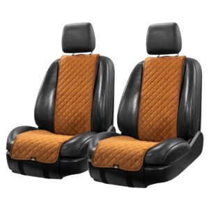 WĄSKIE RUDE POKROWCE NA PRZEDNIE SIEDZENIA